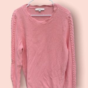 LOFT Pink long sleeves sweatshirt size L